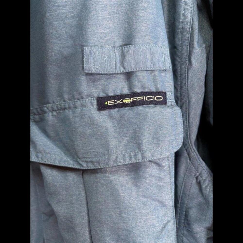 ExOfficio Mens Long Sleeve Ventilated Fishing Shirt Blue Gray Size Large L/G - Picture 5 of 11